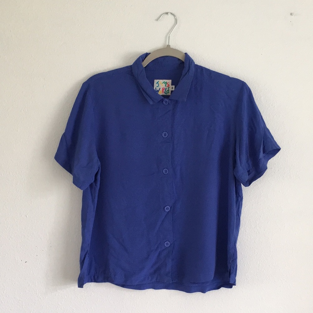 Vintage Jams World rayon blank button shirt Made in Hawaii USA